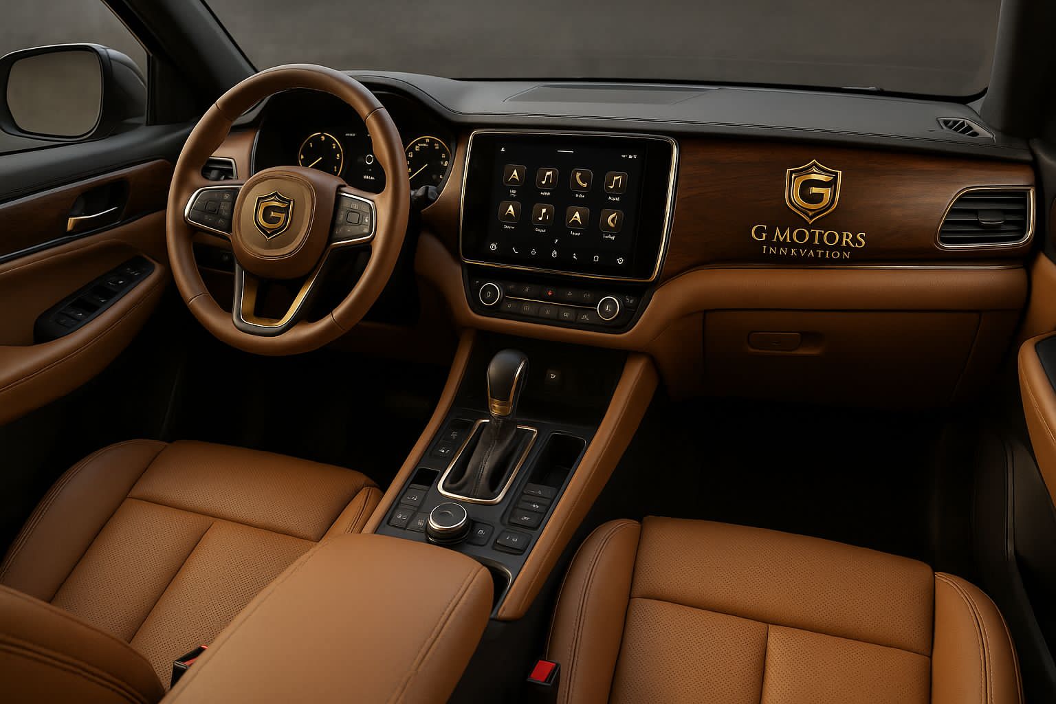 G Motors — Sellerie cuir cognac, finition bois